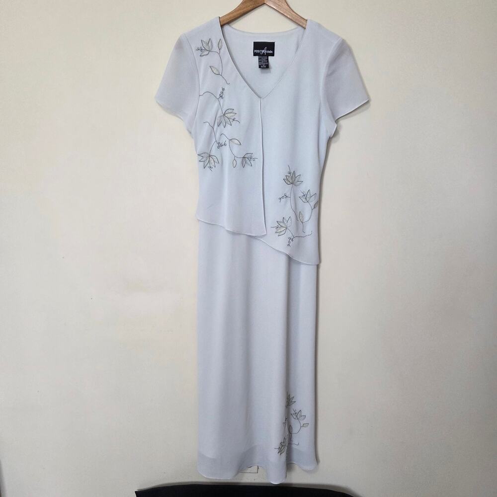 Vintage Positive Attitude 8 Petite Formal Cocktail Mother Of Bride Groom Dress